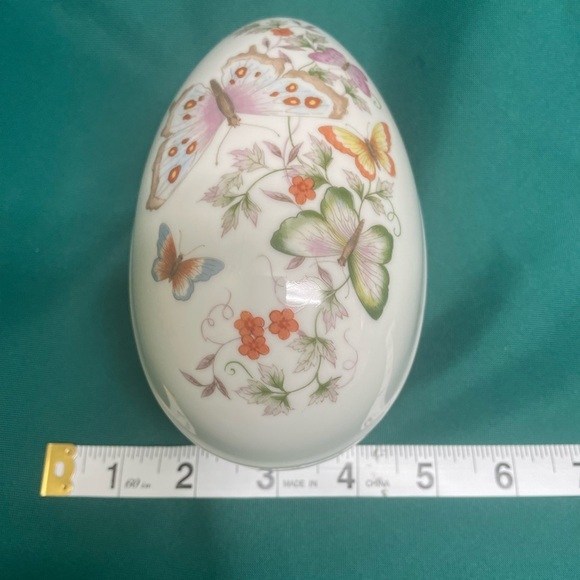 Avon Other - Avon Floral Porcelain Egg with Gold Accents